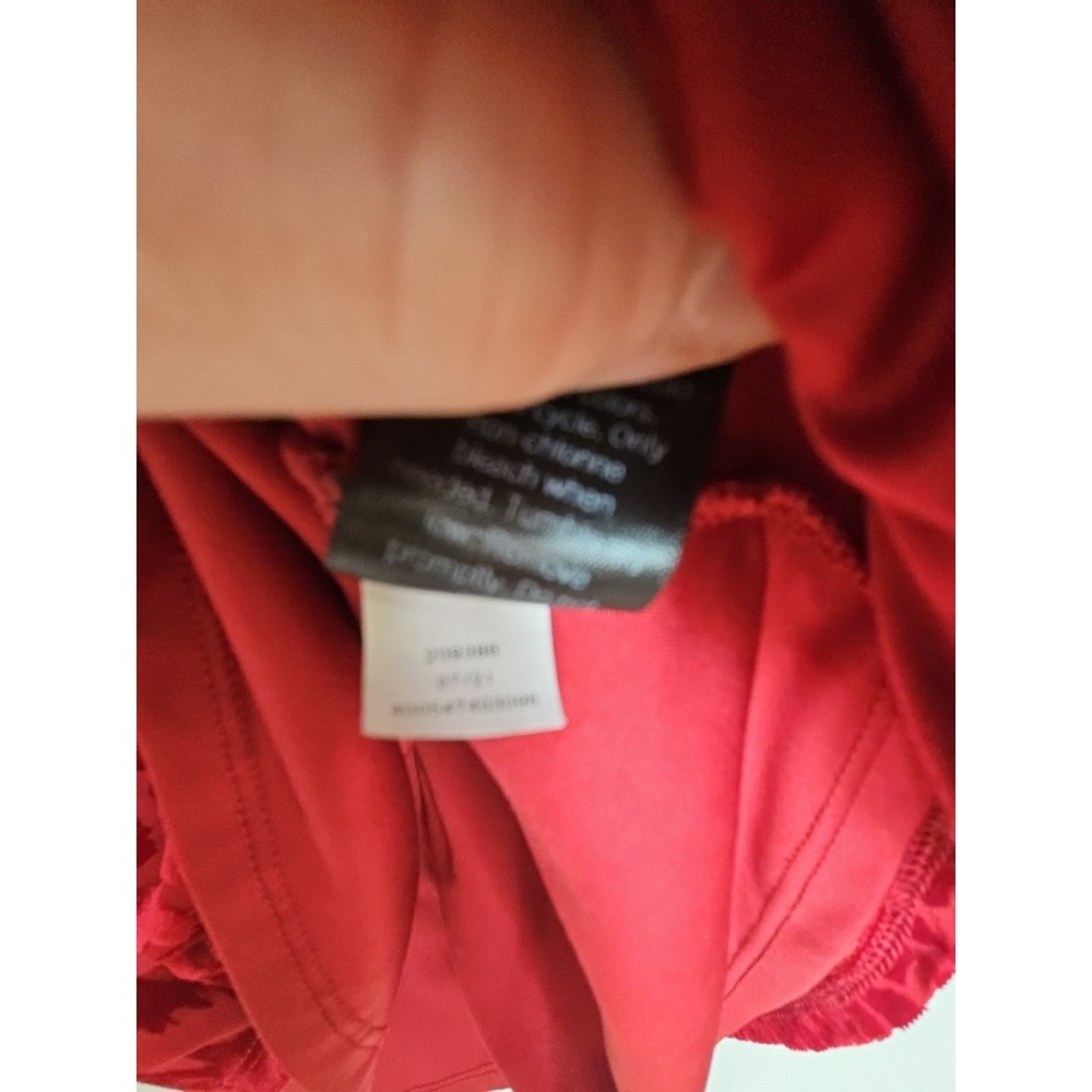 Simply Vera Wang Top Red Velvet Burnout M Whimsigoth Vamp Animal Print Y2k 90's - Picture 6 of 12